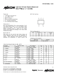 Datasheet MA4EX580L-1225T manufacturer M/A-COM