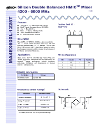 Datasheet MA4EX600L-1225T производства M/A-COM