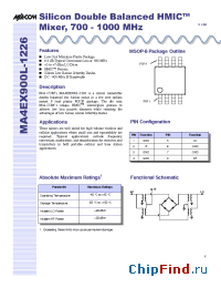 Datasheet MA4EX900L-1226 manufacturer M/A-COM