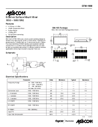 Datasheet MA4EX950L-1225 manufacturer M/A-COM