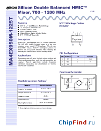 Datasheet MA4EX950M-1225 manufacturer M/A-COM