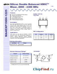 Datasheet MA4EXP190H-1225T manufacturer M/A-COM