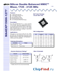 Datasheet MA4EXP190H-1277T manufacturer M/A-COM