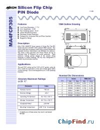 Datasheet MA4FCP305 manufacturer M/A-COM