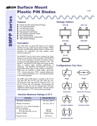 Datasheet MA4P274-1141T manufacturer M/A-COM