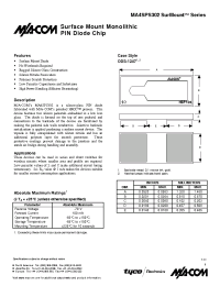Datasheet MA4SPS302 manufacturer M/A-COM