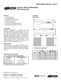 Datasheet MA4SPS402 manufacturer M/A-COM