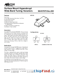 Datasheet MA4ST079CK manufacturer M/A-COM