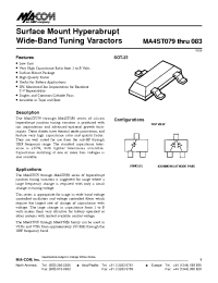 Datasheet MA4ST082 manufacturer M/A-COM