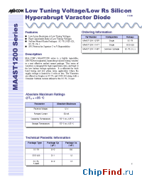 Datasheet MA4ST1230 manufacturer M/A-COM