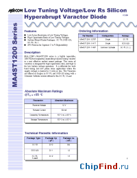 Datasheet MA4ST1230 производства M/A-COM