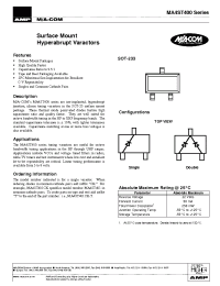 Datasheet MA4ST400 manufacturer M/A-COM