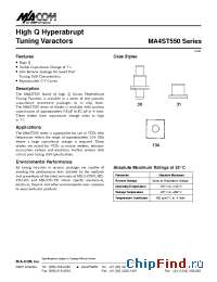 Datasheet MA4ST553-30 manufacturer M/A-COM