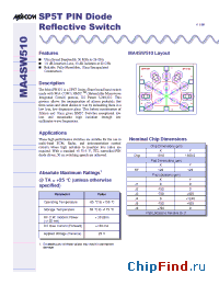 Datasheet MA4SW510 manufacturer M/A-COM