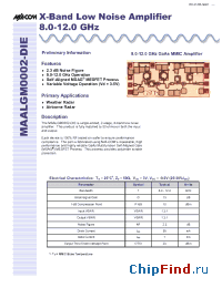 Datasheet MAALGM0002-DIE manufacturer M/A-COM