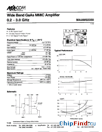 Datasheet MAAM02350 manufacturer M/A-COM