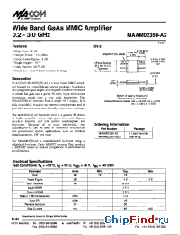 Datasheet MAAM02350-A2G manufacturer M/A-COM