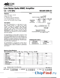 Datasheet MAAM12000-A1G manufacturer M/A-COM