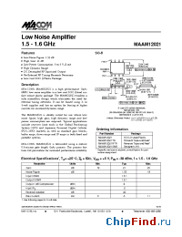 Datasheet MAAM12021SMB manufacturer M/A-COM