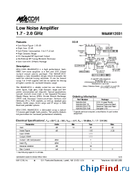 Datasheet MAAM12031 manufacturer M/A-COM