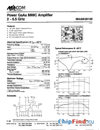 Datasheet MAAM26100 manufacturer M/A-COM