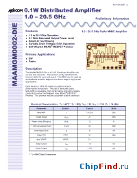 Datasheet MAAMGM0002-DIE manufacturer M/A-COM