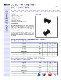 Datasheet MAAMSS0005 manufacturer M/A-COM