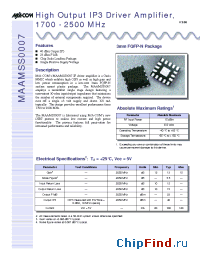 Datasheet MAAMSS0007SMB manufacturer M/A-COM