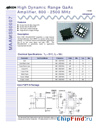 Datasheet MAAMSS0007TR manufacturer M/A-COM