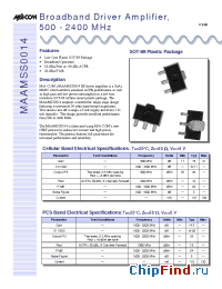 Datasheet MAAMSS0014 manufacturer M/A-COM