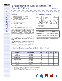 Datasheet MAAMSS0017 manufacturer M/A-COM