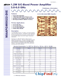 Datasheet MAAPGM0022-DIE manufacturer M/A-COM