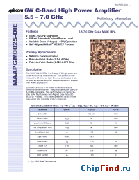 Datasheet MAAPGM0025-DIE manufacturer M/A-COM