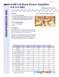 Datasheet MAAPGM0026-DIE manufacturer M/A-COM