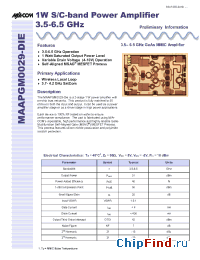 Datasheet MAAPGM0029-DIE manufacturer M/A-COM