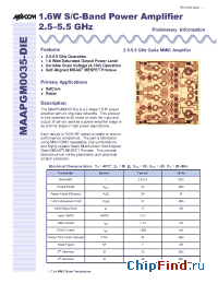 Datasheet MAAPGM0035-DIE manufacturer M/A-COM