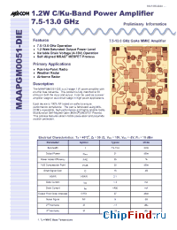 Datasheet MAAPGM0051-DIE manufacturer M/A-COM