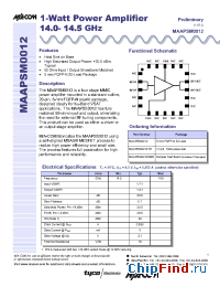 Datasheet MAAPSM0012 manufacturer M/A-COM