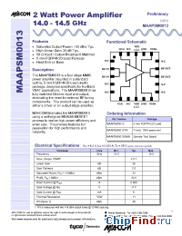 Datasheet MAAPSM0013TR manufacturer M/A-COM