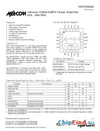 Datasheet MAAPSS0006RTR manufacturer M/A-COM