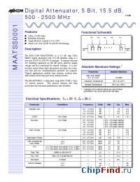 Datasheet MAATSS0001 manufacturer M/A-COM