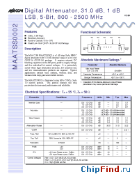 Datasheet MAATSS0002TR manufacturer M/A-COM