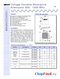 Datasheet MAAVCC0001-TB manufacturer M/A-COM