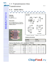 Datasheet MABACT0010 manufacturer M/A-COM