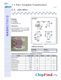 Datasheet MABACT0012 manufacturer M/A-COM