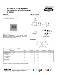 Datasheet MABAES0017 manufacturer M/A-COM