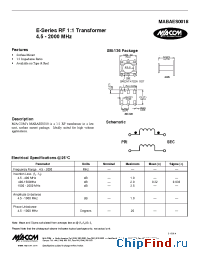 Datasheet MABAES0018 производства M/A-COM