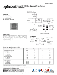 Datasheet MABAES0031 manufacturer M/A-COM