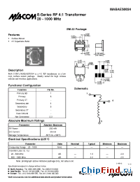 Datasheet MABAES0034 manufacturer M/A-COM