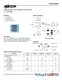 Datasheet MABAES0040 manufacturer M/A-COM